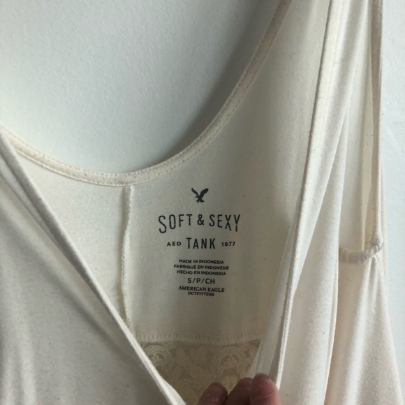 Cream Lace American Eagle Tank Top - Picture 2 of 3